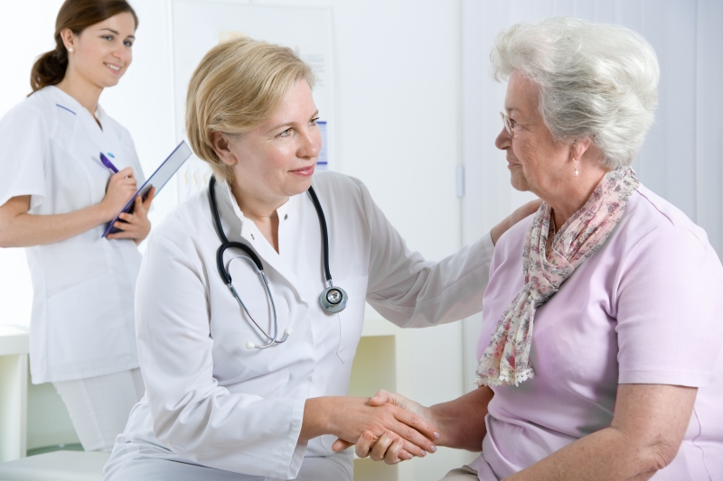 Doctor and patient in doctor's office