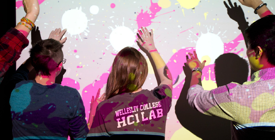 students in the HCI lab