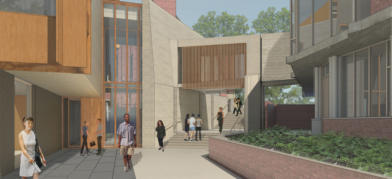 Open Community Meeting Highlights Pendleton West Renovation and Addition Plans An Architect's Rendering of the New Pendleton West Building