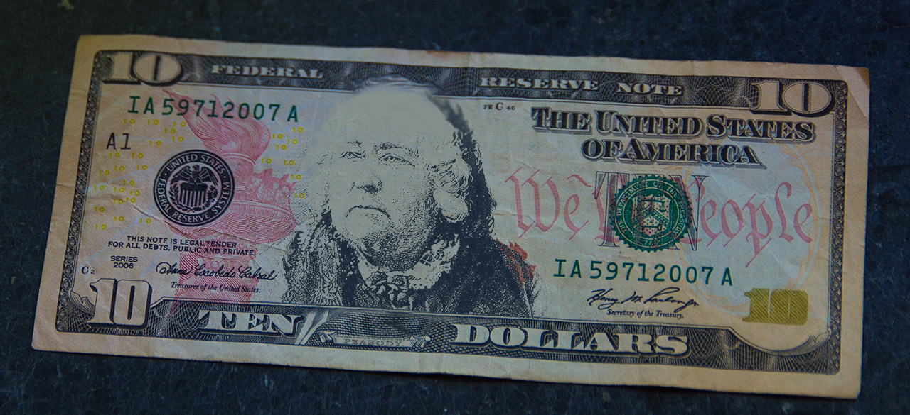Wellesley Faculty Share Their Suggestions for New Face of $10 A $10 with the face of Education Reformer Elizabeth Peabody superimposed