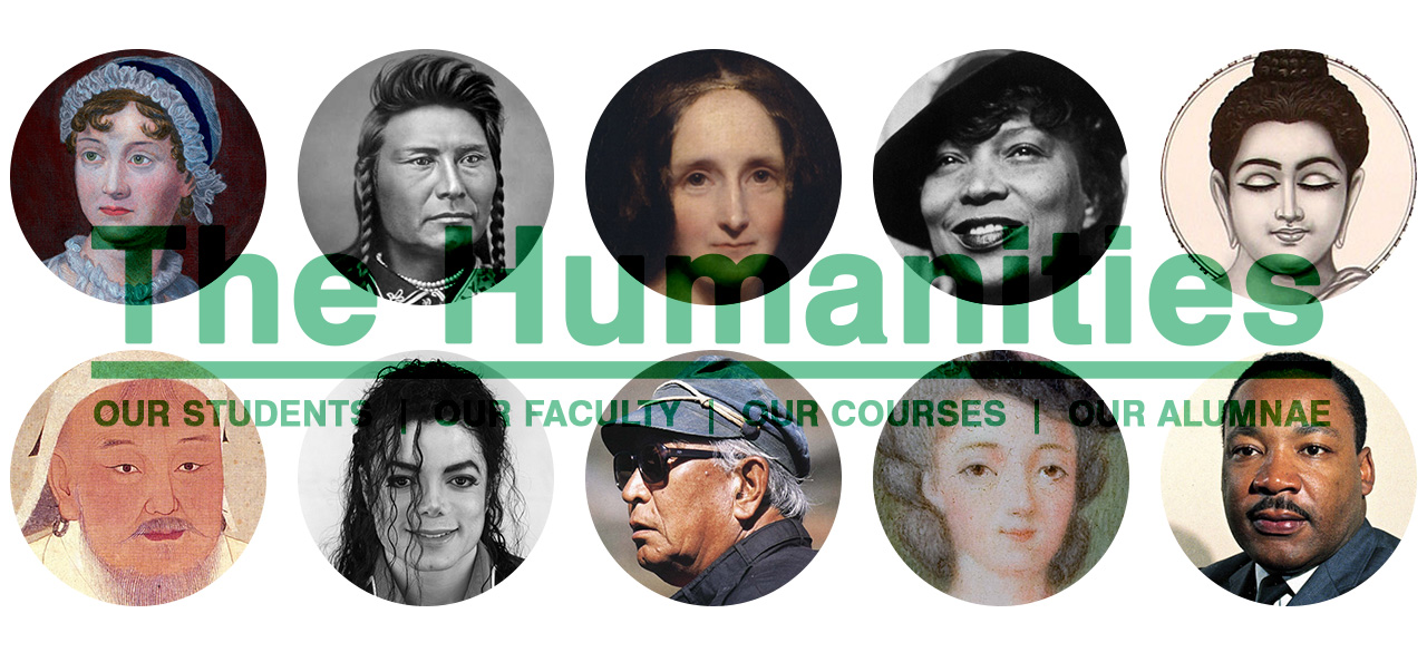 Wellesley Launches New Humanities Site Photos in ciricular frames of figures studied in Wellesley humanities courses