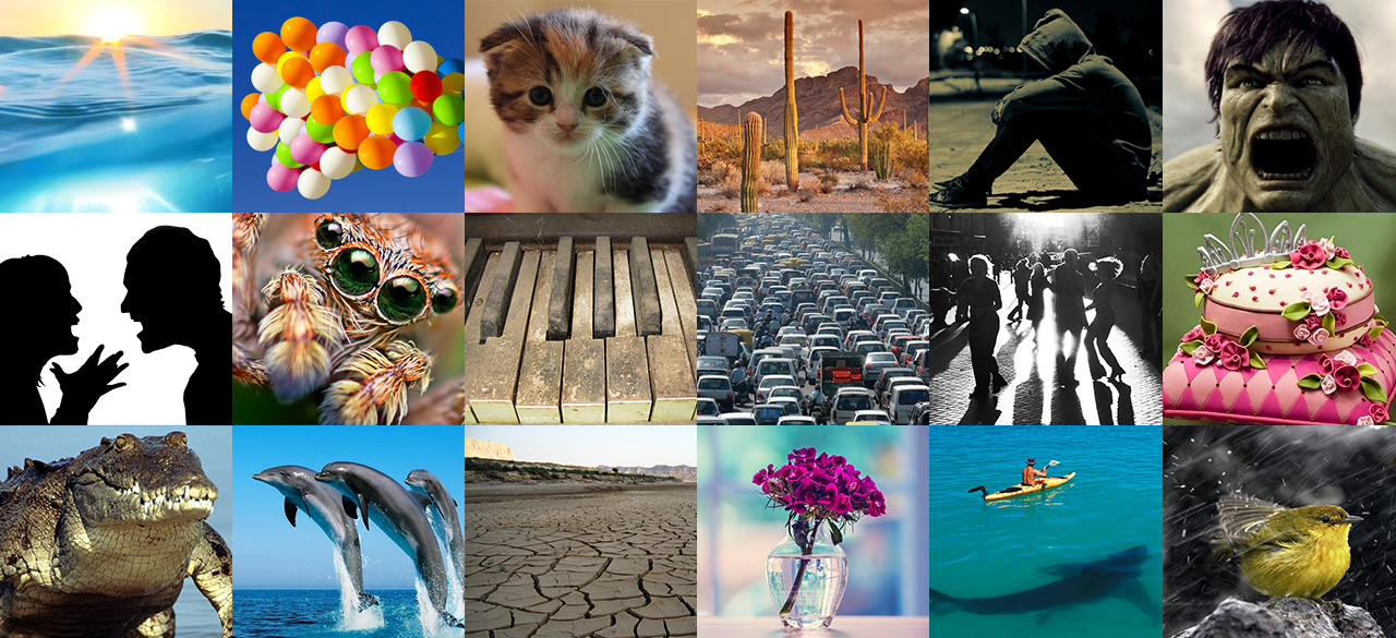 New Study Shows How Easily People Can Be Convinced to Feel Prejudice Collection of images meant to envoke positive, negative feelings