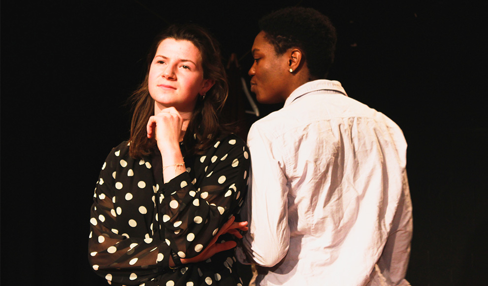 A scene from Twin Primes, which won two awards at the 2015 Oxford New Writing Festival, directed by Kate Bussert ’16.