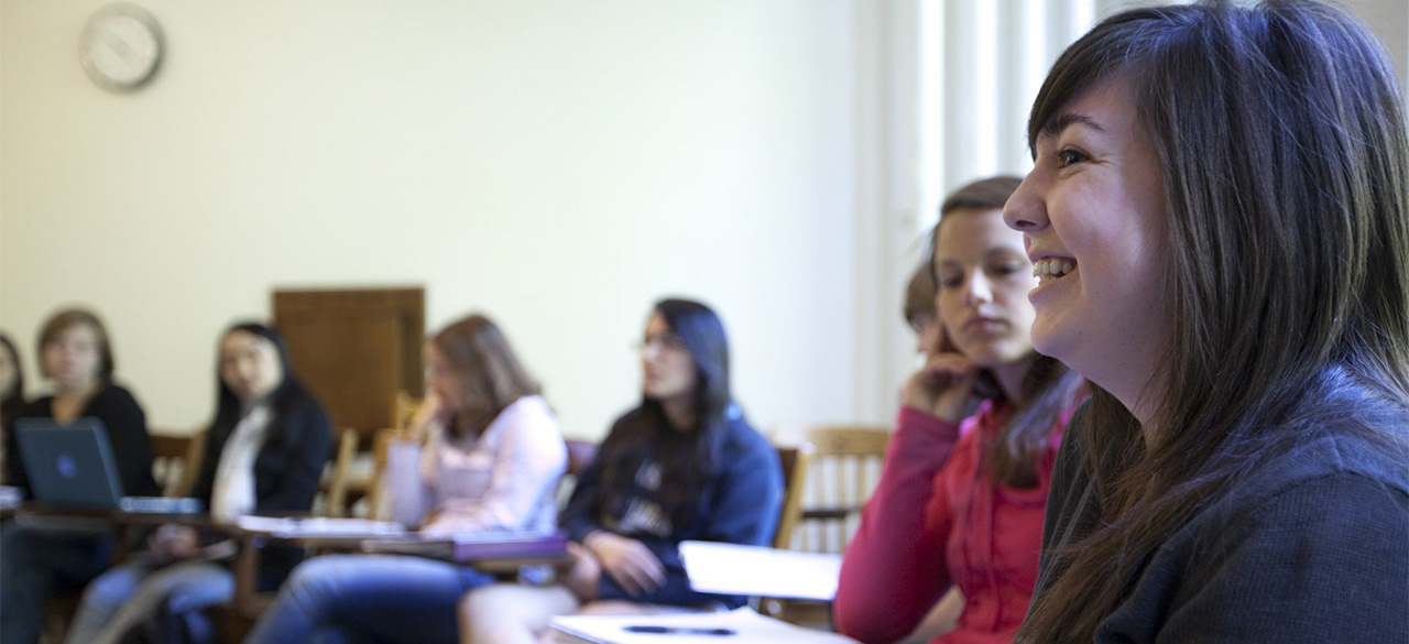 Spotlight on Teaching: Ambassadors’ Visits Bring Theory to Life Wellesley students taking a class.