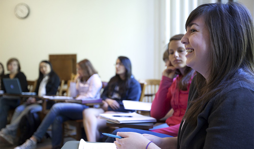 Spotlight on Teaching: Ambassadors’ Visits Bring Theory to Life Wellesley students taking a class.