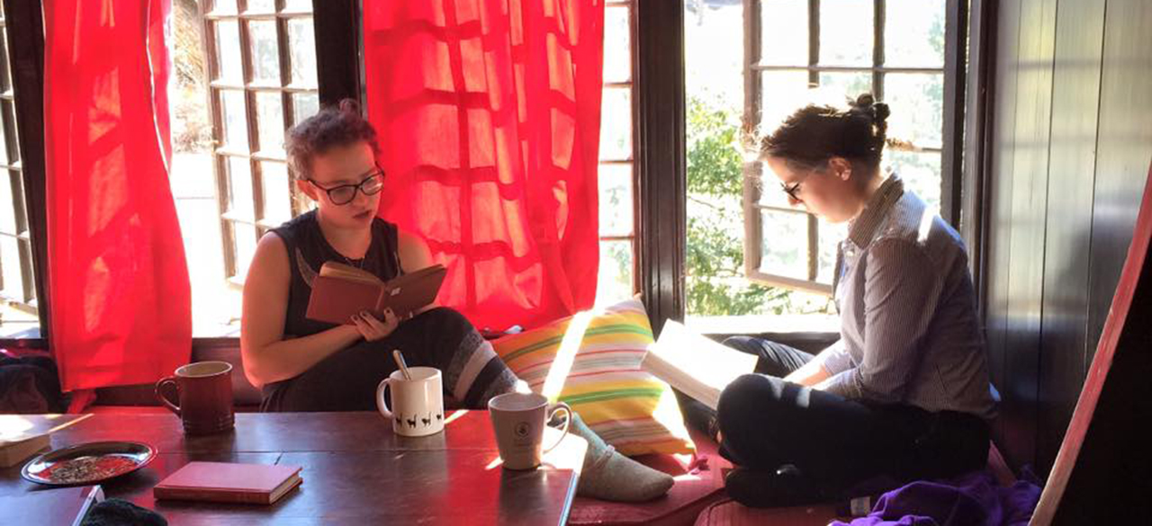 A 24 Hour Shakespeare Celebration Two students read Shakespeares works during 24 Hour Shakes 2016