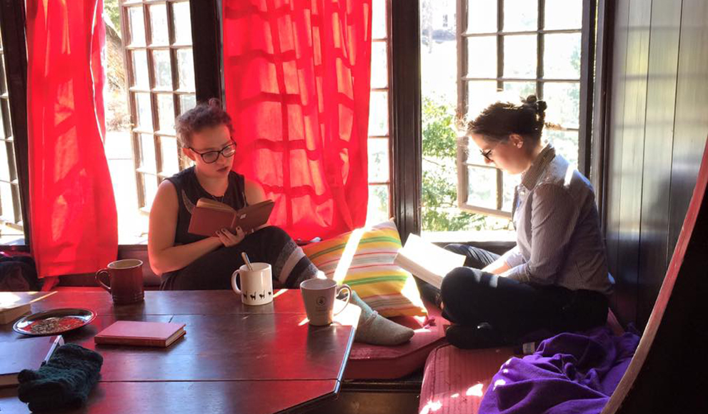 A 24 Hour Shakespeare Celebration Two students read Shakespeares works during 24 Hour Shakes 2016