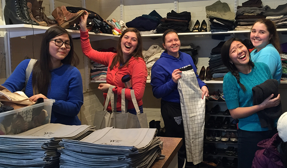 Wellesley Student Aid Society Clothes Closet Reopens Students in the newly renovated Wellesley Student Aid Society Clothes Closet