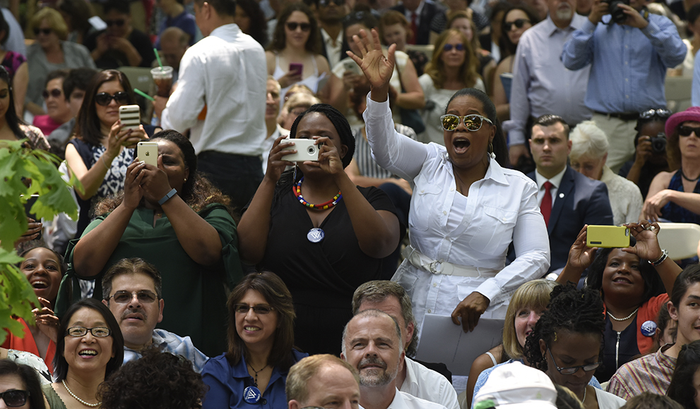 International Media Cover Wellesley’s Commencement and Special Guest Oprah Winfrey Photo of Oprah Winfrey, a guest at Wellesley’s 2016 Commencement