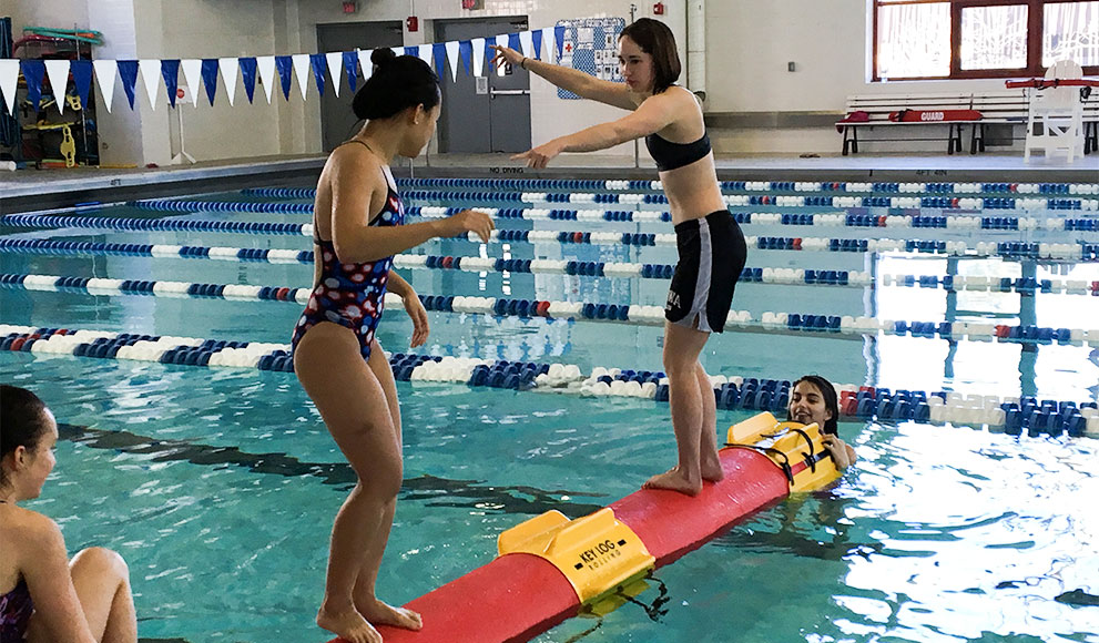 Spring Reading Period “Take a Break Calendar” Key Log Rolling in the Wellesley College Pool