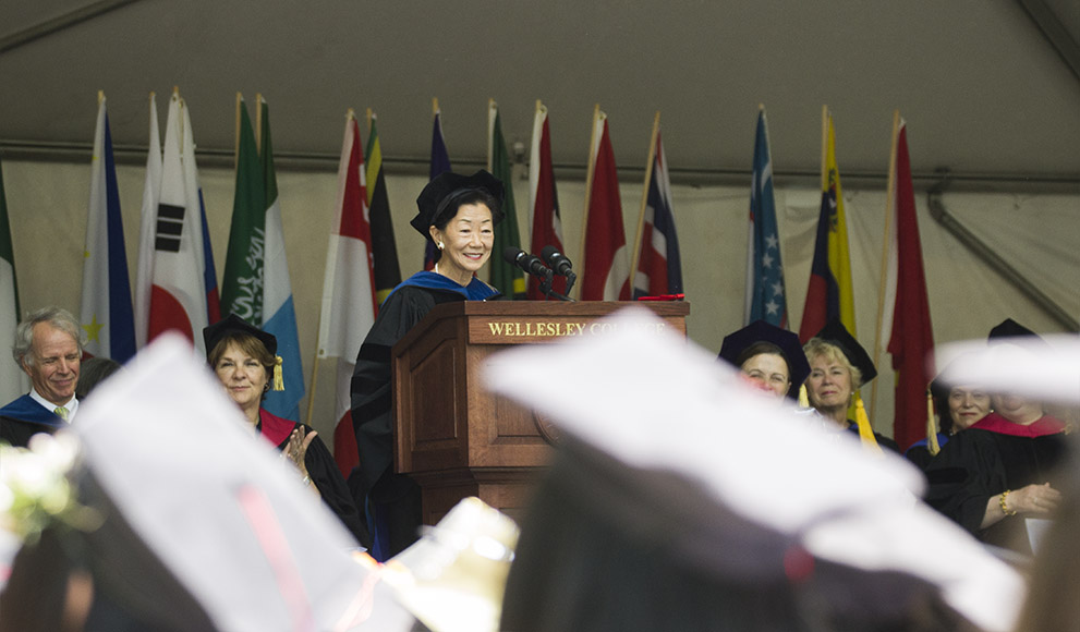 Commencement Day 2016 Lulu Chow Wang '66 addresses the Wellesley College Class of 2016.