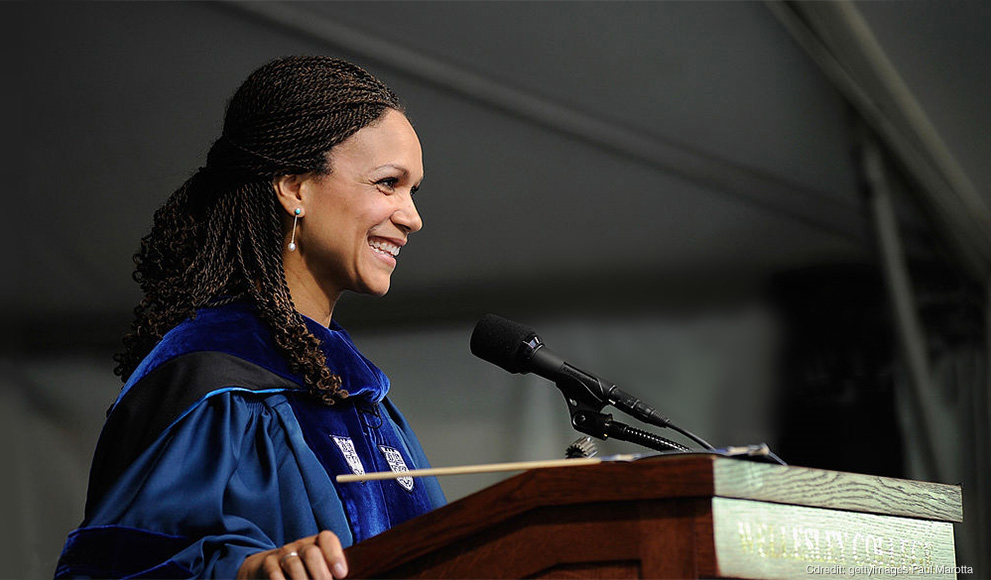 Michael Jeffries Pens Op-ed on Melissa Harris-Perry’s Departure from MSNBC Melissa Harris-Perry speaking at Wellesley's 2012 Commencement