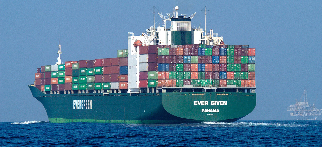 A large ship in the ocean, used to illustrate an op-ed by a Wellesley professor on the dangers of shipping loopholes. 