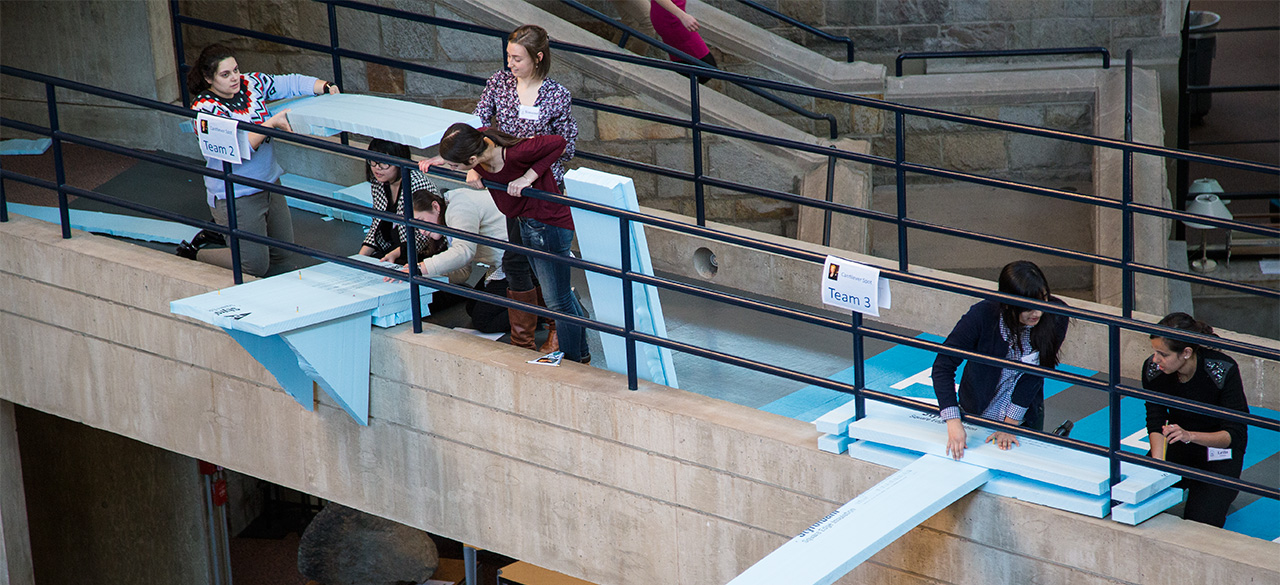 Albright 2016 Wintersession Concludes 2016 Albright Institute Fellows constructed cantilevers using styrofoam and pencils