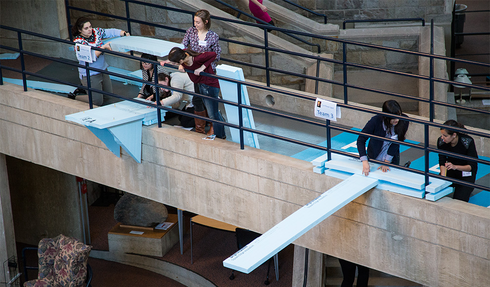 Albright 2016 Wintersession Concludes 2016 Albright Institute Fellows constructed cantilevers using styrofoam and pencils