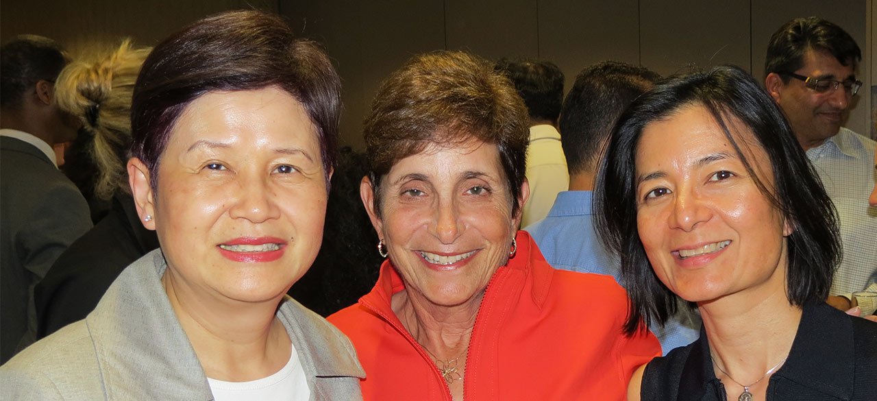 The MasterCard Foundation Honors Lois Juliber ’71 (center) with $1 Million Grant to Wellesley Lois Juliber ’71 (center) with MasterCard Foundation CFO Peggy Woo (left) and Reeta Roy, president and CEO (right).