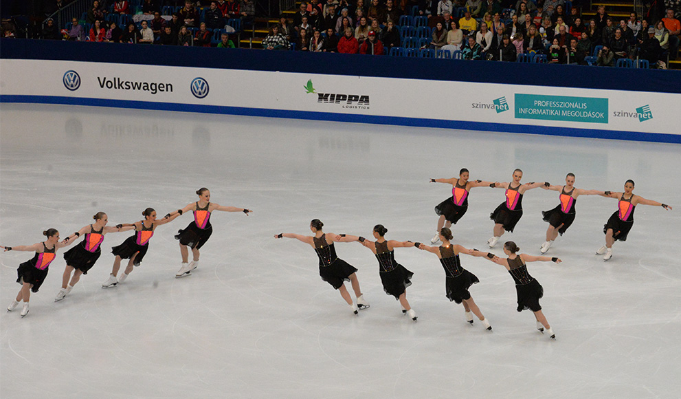 Student's Bronze Medal Winning Team at World Syncronized Skating Championships