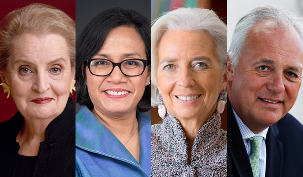 Madeleine Albright, Sri Mulyani Indrawati, Christine Lagarde, and Mark Malloch-Brown Madeleine Albright, Sri Mulyani Indrawati, Christine Lagarde, and Mark Malloch-Brown