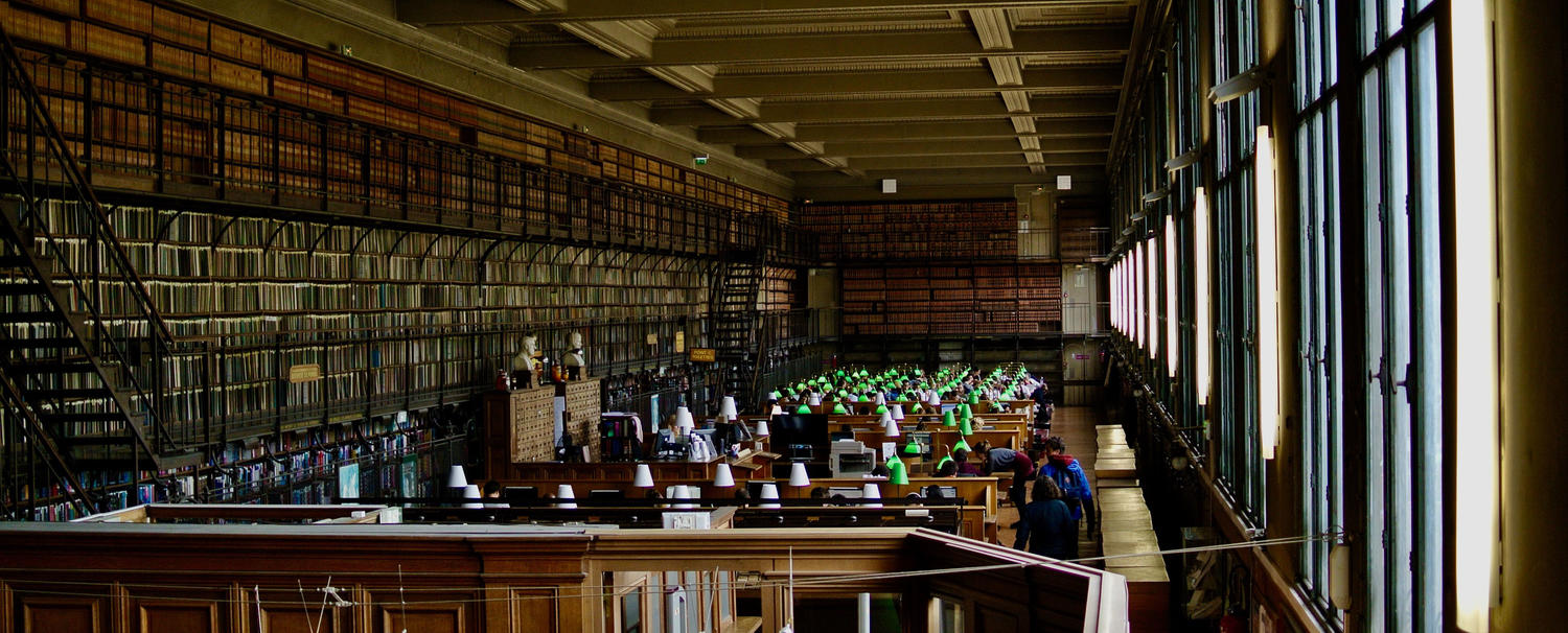 Large library study room 