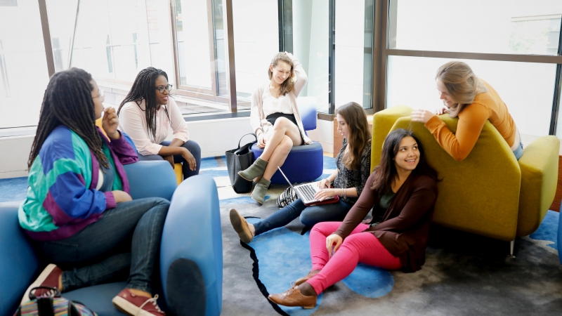 group of students chatting