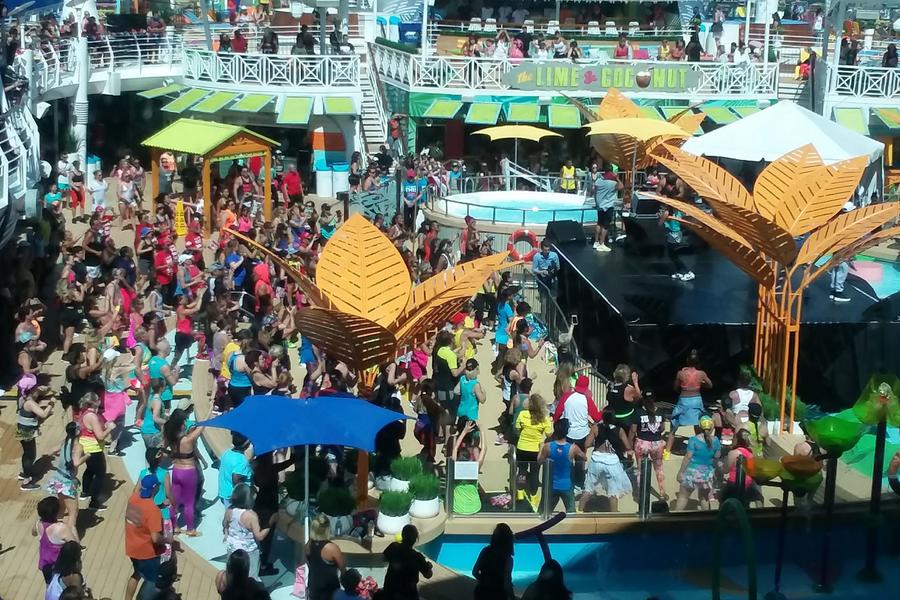 Photo taken from a Zumba cruise
