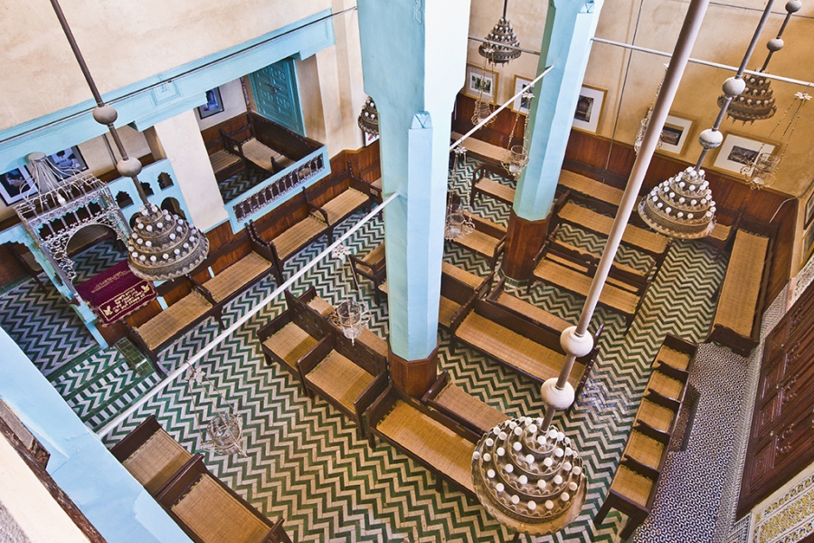 Aben Danan Synagogue interior located at Fez, Morocco