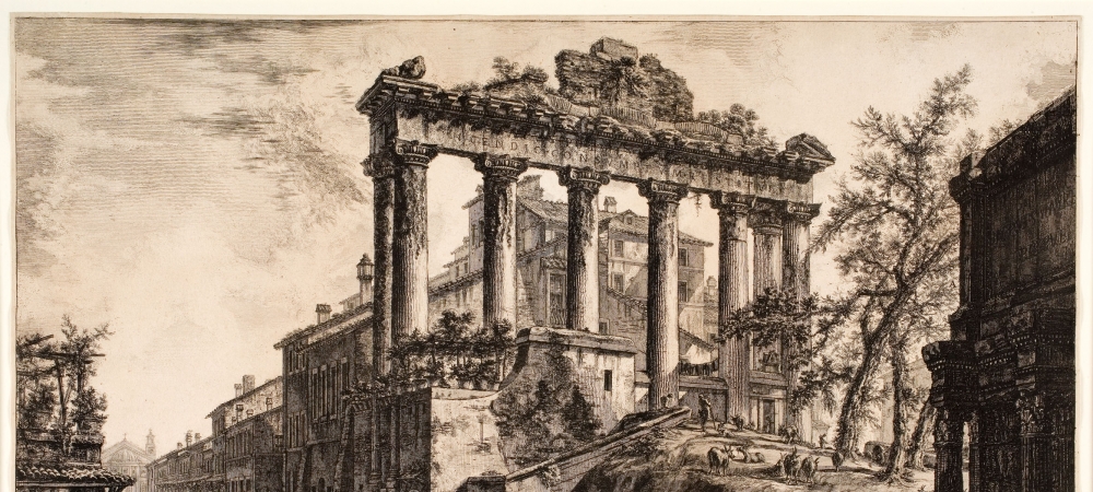 Piranesi's Temple of Saturn (1774 etching)