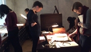 Students visited a replica of a 1920’s-era North Carolina eugenics office during an interdisciplinary spring seminar class.