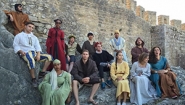 Portuguese Intensive Language Classes Take Students Places Leilani Stacy ’18, Silvia Pera ’18 and Kristina Stark ’17, and others, dressed in medieval style clothing in Portgual