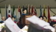 Commencement Day 2016 Lulu Chow Wang '66 addresses the Wellesley College Class of 2016.