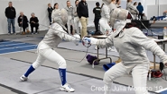 Fencing athletes from Wellesley College