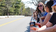Marathon Monday 2016 Wellesley students gather for the 2016 Boston Marathon Scream Tunnel