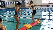 Spring Reading Period “Take a Break Calendar” Key Log Rolling in the Wellesley College Pool