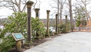 On Founder’s Day, Celebrating a Standing Piece of Wellesley’s Early History Pillars from Wellesley’s old College Hall stand in Tower Court