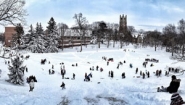 view from top of sledding hill