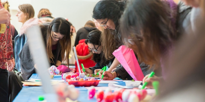 “WellNESSt” Festival Prompts Students to Learn about Healthy Lifestyle Habits Students playing bingo at the festival