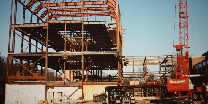 Davis Museum Celebrates Its 25th Anniversary The Davis Museum under construction in the early 90s.