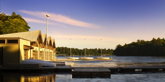 Friday’s Solstice and a Bustling Campus Signal Summer at Wellesley Butler boathouse at sunset