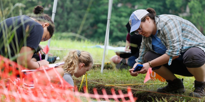 All Good Digs Must Come to an End (for the Summer) A visiting professor and students document their finds at a dig site on campus.