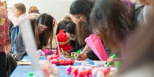 “WellNESSt” Festival Prompts Students to Learn about Healthy Lifestyle Habits Students playing bingo at the festival