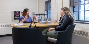 Spotlight on Freedom Project Fellow Delaram Farzaneh Delaram Farzaneh speaks with a student