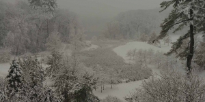 On the First Official Day of Spring, Winter’s Grip Hangs on Alumnae Valley under a blanket of snow in 2016.