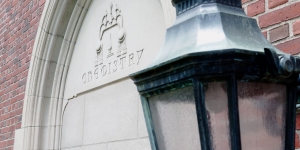 So Why Does the Outside of Pendleton West Read, “Chemistry”? On one of Pendleton West's exterior walls Chemistry is engraved in script.