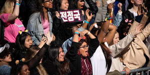 K-pop “Stans,” Long Famous for Obsessive Online Music Fandom, Turn Toward Political Activism Fans cheer as K-Pop group BTS performs in Central Park, May 15, 2019 in New York City