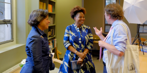 Media Covers Wellesley’s Commencement and Speaker, U.S. Poet Laureate Tracy K. Smith Tracy K. Smith talks with Paula A. Johnson and Dan Chiasson.