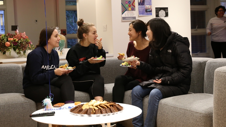 Students welcomed friends to an Acorns open house in November.