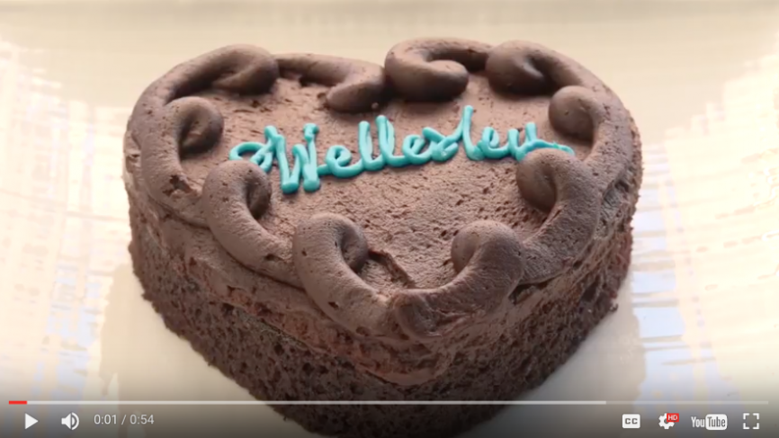  Still from "Learn How to Make Wellesley Fudge Cake Video (February 2017)