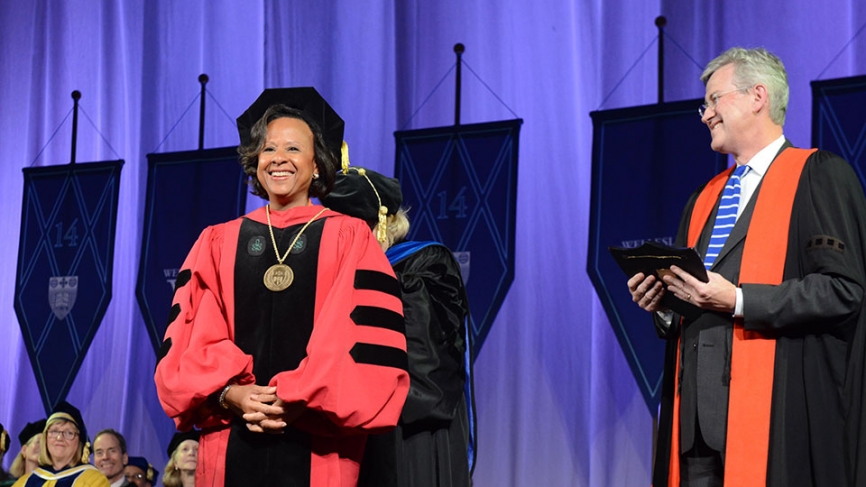 President Johnson and Provost Shennan