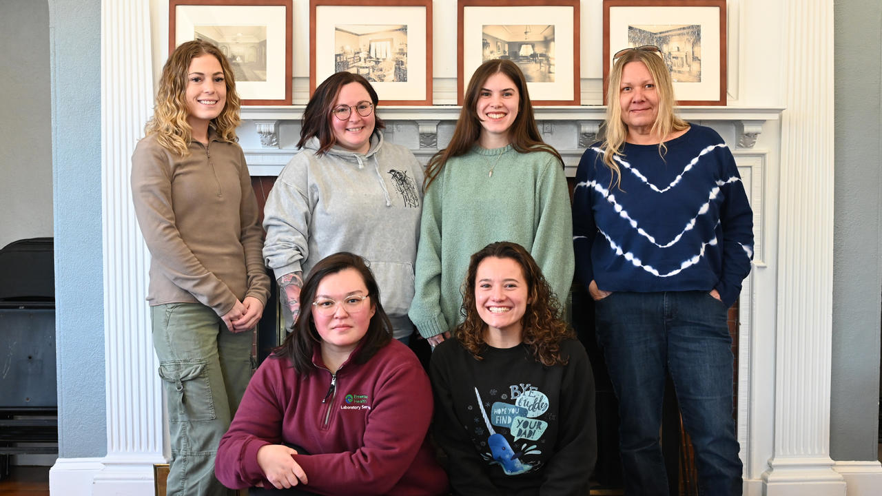 Six Davis Scholars pose for a photo.