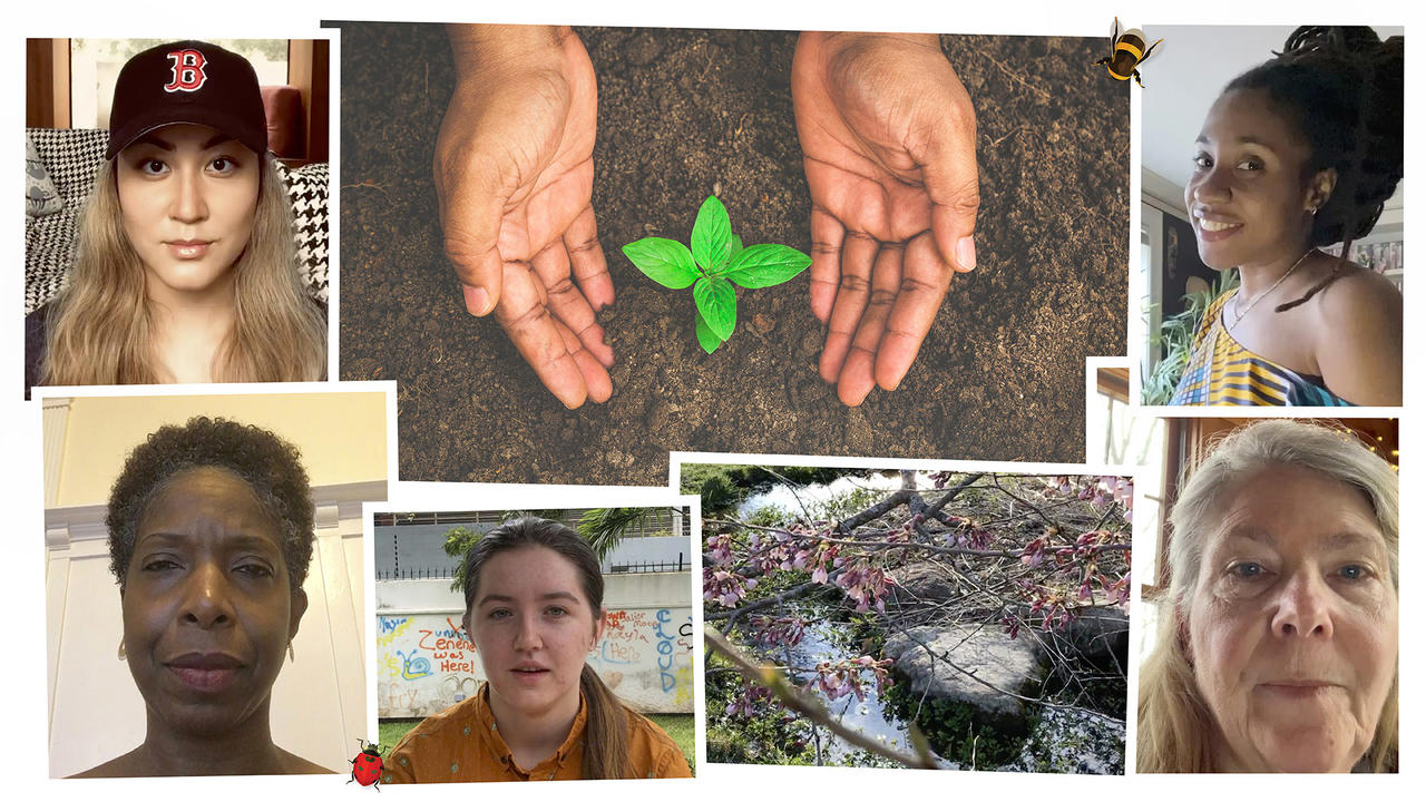 photo collage of people reading poety